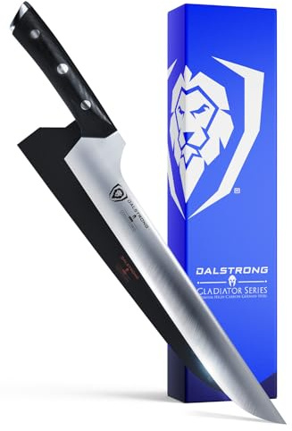 Dalstrong Brisket Slicing Knife - 12 inch Offset Blade - Gladiator Series Elite - High Carbon German Steel - G10 Handle Kitchen Knife - w/Sheath - NSF Certified