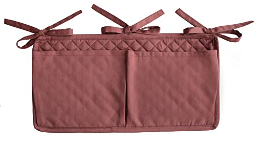 mushie Aufbewahrungtasche Baby- & Kinderbett Organizer | Kinderzimmer Dekor, Bettaufhänger, Kinderbett Tasche | Gitterstäben, Geländern oder Regalen Befestigen (Cognac)