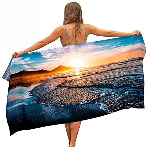 XLYYDS Mikrofaser Strandtuch Groß 100x200 cm für Erwachsene Kinder, 3D Das Meer Strandhandtuch Weiches Leicht Schnelltrocknend Sandfreies StrandtüCher für Strand Schwimmen