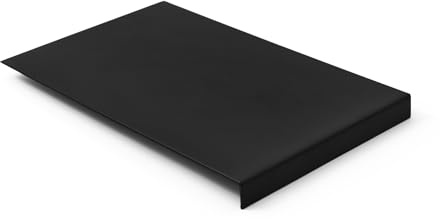 Eglooh - Talia - Mauspad Leder Schwarz - cm 20 x 32 - Mousepad für Schreibtisch und Büro - Struktur aus Stahl mit Kantenschutz - rutschfeste Böden - Vollständig in Italien hergestellt