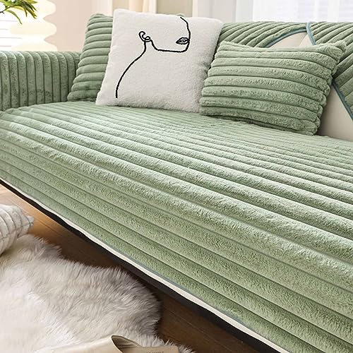 YWQJL Samt Sofabezug Sofaschoner rutschfest, 1-4 Sitzer, L-Form Sofaüberwurf, Pets Dog Couch Überzug, Couch Überzug, Sofa Überwurf (#11, 110x240cm)