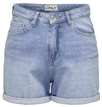 ONLY Women's Denim Bermudas High Waist Comfortable Summer Jean Shorts