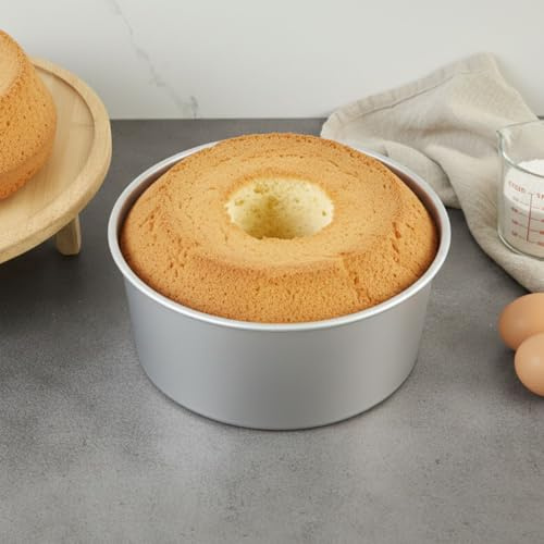 Guardini, Gâteau en mousseline avec base amovible Ø 21 cm, Revêtement sans PFAS, Adapté à un usage intensif, Aluminium recyclé anodisé, Argent, Fabriqué en Italie, Ligne Professional