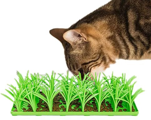 Gras-Futtermatte für Haustiere, Gras-Schnüffelunterlage für Hunde, Schnüffelmatte für Hunde, rutschfeste Silikon-Grasmatten für Katzen, Katzenfuttermatte für Katzen