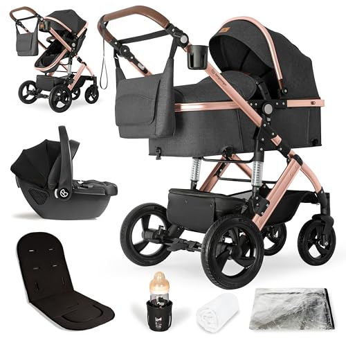 Bergsteiger Nizza Kombikinderwagen 3-in-1 Babyschale Babywanne Buggy