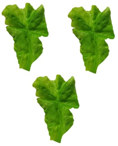 Garneck 3pcs Professional Vegetable Model Realistic Fake Lettuce Leaves for Decor Photography