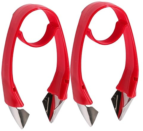 GRIRIW Lot de 2 Séparateurs de Tiges de Fruits Rouges en PP, Outil Facile à Utiliser pour Ananas et Tomates, Cuisine sans Blesser Les Mains
