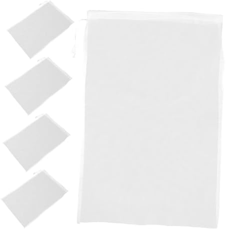 STOBAZA 5 Pièces Filtre à Mailles Fines Pour Lait Végétal Jus De Fruits Et Lait De Soja Réutilisable Avec Fermeture Éclair Et Jus