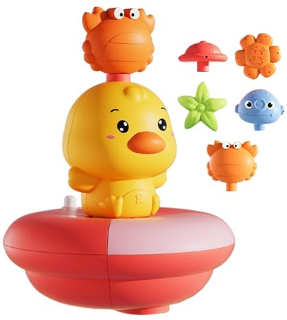 Juguetes para Baño Infantil - Juegos para Bañera y Piscina,Pato Eléctrico Interactivo y Divertido para Niños Niñas en Piscina Playa Ducha