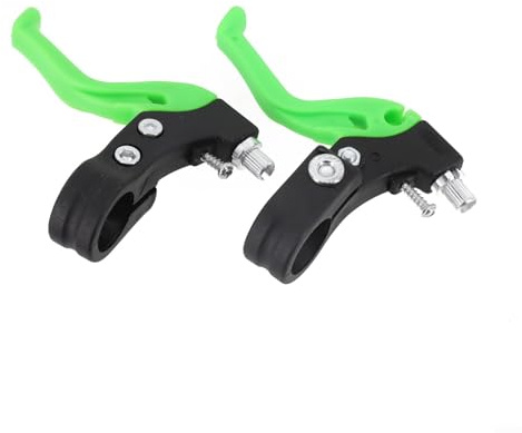 FACAIIO Fahrrad-Bremshebel für Kinderfahrräder, 2,2 cm Lenker-kompatibel, Kunststoff-Handbremsen – Paar für Kinderfahrrad-Wartung (grün)