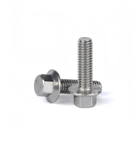 3-20 Stück Sechskantschrauben aus Edelstahl 304 mit gezahntem Flansch – M5, M6, M8, M10, M12 A2-70 Sechskantschrauben mit Unterlegscheibe GB5789(10pcs M6,25mm)