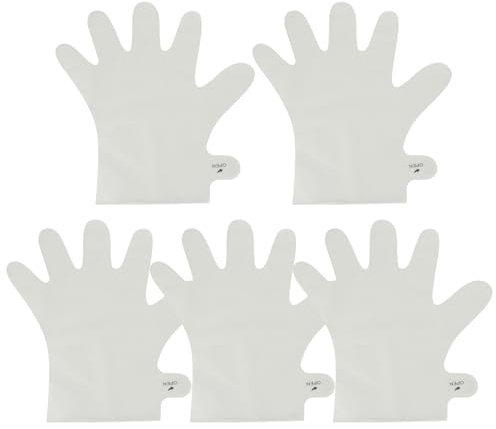 LOORGVEL Handmasken mit Weichem Atmungsaktivem Material Feuchtigkeitsspendende 5 Stück und Sanftem Peeling Effekt zur Intensiven Handpflege für Trockene Hände
