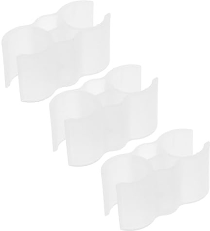 JOINPAYA 3pcs Double Pipe Clamp Dustpan and Broom Rod Fixing Clip 19mm Plastic Broom Handle Secure Connector for Home Cleaning Accessories