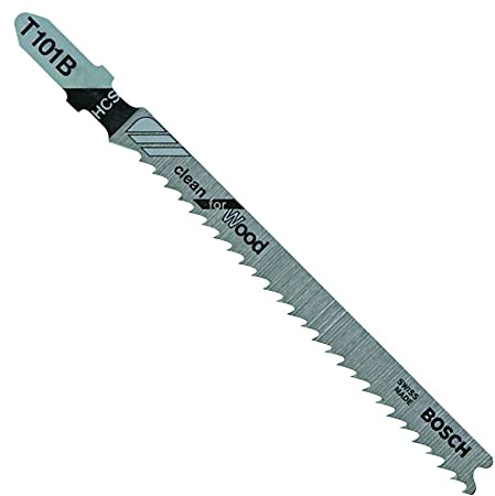 BOSCH T101B100 100-Pack 4 In. 10 TPI T-Shank Jig Saw Blades Ideal for Clean Cuts in Hard & Soft Wood, Plywood, Plastics, OSB, Laminated Particle Board