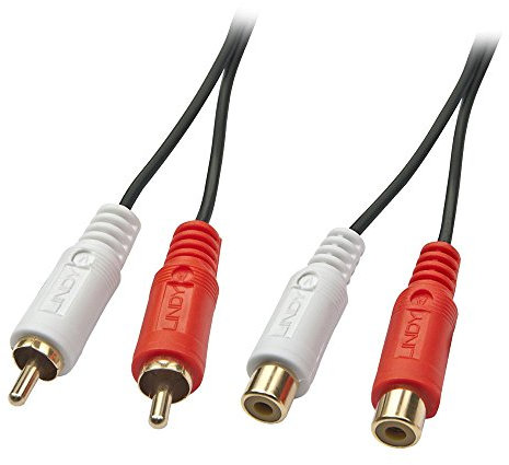 LINDY 35672 Premium Audio-Verlängerungskabel (Stecker auf Buchse, 3 m)