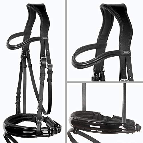 Heinick-Reitsport Trense Soft Selection Lackleder anatomisch ~ Classic ~ WB VB Größe Warmblut/Full