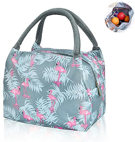 Nevera Playa pequeña,6L Bolsa isotérmica pequeña,Bolsa Nevera Playa Portatil,Almuerzo Hermética Bolsa,Comida Nevera Almuerzo,Térmica Plegable Bolso,Bolsa Isotermica Camping,Nevera Playa (Flamenco)
