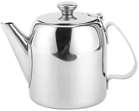 VIFERR Stainless Steel Teapot 500ml - Coffee Pot Kettle Stainless Steel Tea Pot Cold Water Jug for Home Hotel Restaurant, Sliver