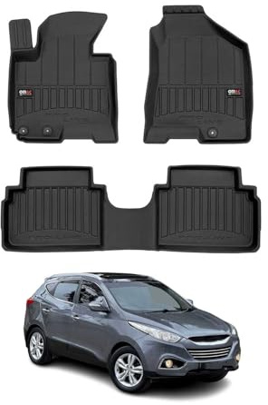 OMAC Gummi Fußmatten kompatibel mit Hyundai iX35 2009-2015 Premium TPE Automatten 3tlg