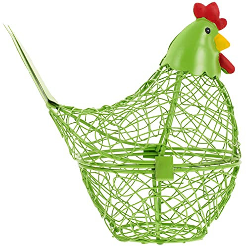 Amosfun Chicken Egg Basket Decorative Kitchen Hen Ornaments for Countertop Storage Basket Farmhouse Style Home Kitchen Supplies