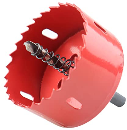 BOQIIKAR 48mm HSS Bi-Metal Hole Saw, Drill Bit Fast Hole Cutter with Arbor and Centring Drill for Wood, Sheet Metal, Plasterboard, Iron, Plastic