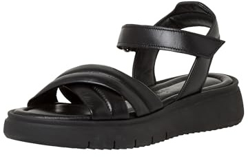 Tamaris Damen Plateau Sandalen Leder Sommer; BLACK LEATHER/schwarz; 37 EU