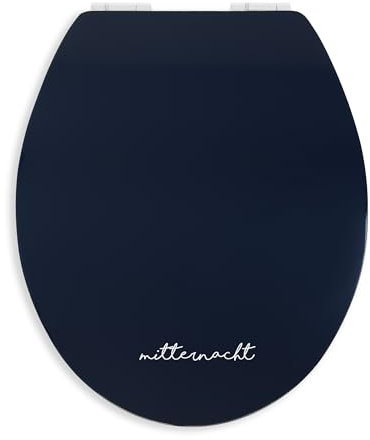 Abattant de WC avec système d'abaissement automatique, noyau en bois, charnières Softclose stables, montage facile, surface lisse, motifs au choix, couvercle de toilette en bois, ajustement universel