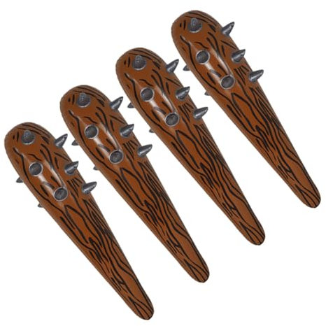 TOYANDONA 4pcs Inflatable Fake Wood Bat Cheerleading Sticks Thunder Sticks for Boys and Girls Birthday Parties Carnival Favors Sports Events