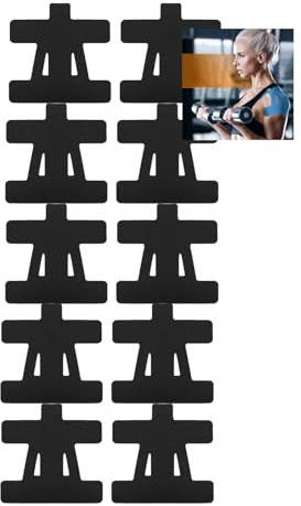 Precut Kinesiotapes Knie Tape,Nacken Vorgeschnitte-vorgeschnitten Kinesiologie Tape Sport Tapes Kinesiotape,wasserfest&Hautfreundlich Profi Tape Knieschmerzen Knie Haltungskorrektur (10, Black)