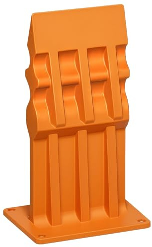 yeeplant Cortador de leña portátil de acero al carbono para leña, cortador de pared ondulado, color naranja, tamaño pequeño compacto para uso en interiores y exteriores