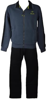 Campagnolo Tuta uomo DYNAMIC F.LLI completo tempo libero invernale felpata aperta con zip articolo 8Q77562, 397Z Aviazione/blu, XXL