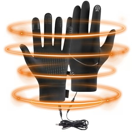 Gants Chauffants pour Femmes - Chauffe-Mains USB Moufles Compatibles Écran Tactile | Gants de Cyclisme - Pour La Conduite Moto Le Ski La Salle De Sport L'Entraînement La Musculation Le Travail La