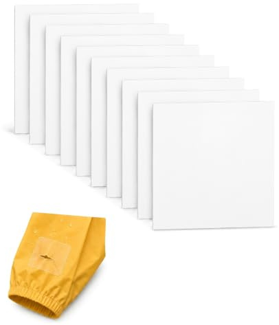 10 Pièces Patchs de Réparation TPU 10 x 10 cm, Ruban Adhésif Transparent Autocollant et Découpable, Kit Réparation pour Piscine, Spa, Matelas Gonflable, Bateau, Bouée, Tente et Jouets Gonflables