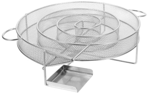 PLAFOPE Kalträuchergenerator aus Edelstahl Runde Räucherschale für Grillfleisch und Gemüse Langlebig und Verschleißfest für Outdoor Bbq und Grillabende