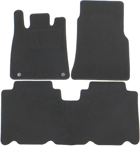 TN AZ Autofußmatte Classic (TAS) schwarz für Mercedes Benz A-Klasse W168 Baujahr 1997 bis 2004 Langer Radstand | mit Befestigungen in der Fahrermatte
