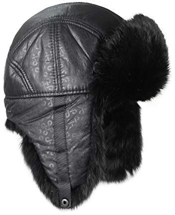 OBC Herren Kaninchen MÜTZE PELZMÜTZE Uschanka Fellmütze Fliegermütze Wintermütze Bombermütze