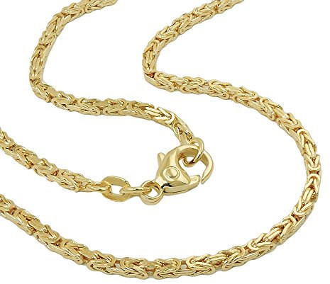 1,8mm Armband Armkette Königskette Armschmuck vierkantig 585 Gold Gelbgold 18,5cm