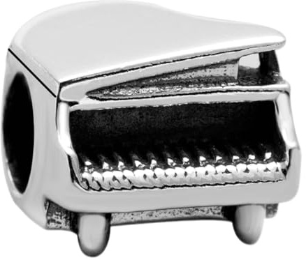 Breloque piano en argent sterling 925 avec inscription « I Love Music » pour bracelet Pandora, Argent sterling Argent