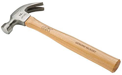 OX Trade Hickory Handle Claw Hammer - 16 oz