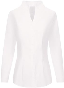 Seidensticker Chemisier pour femme - Chemisier de ville - Facile à repasser - Chemisier à col gobelet - Coupe slim - Manches longues - 100 % coton