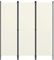 vidaXL Cloison de Séparation 3 Panneaux Séparateur de Pièce Diviseur Ecran d'Intimité Paravent Chambre à Coucher Maison Intérieur Blanc 150x180 cm