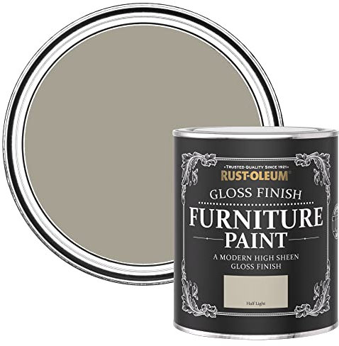 Rust-Oleum Grey Furniture Paint in Gloss Finish - Half Light 750ml