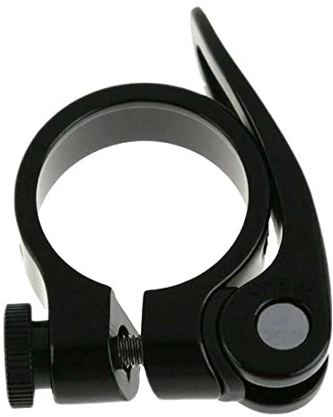 Laxzo ® Cykelsadelstolpe CNC-klämma aluminiumlegering snabbfrigörande cykelsadelstolpe i svart rörklämma 31,8 mm för mountainbike vägcykel Fixie Gear Track Bike hopfällbar cykel DH MTB BMX