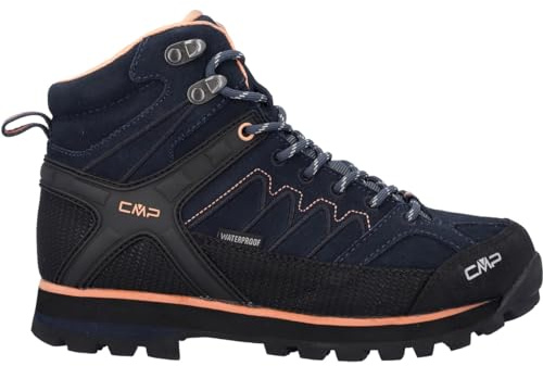 CMP Femme Moon Mid WMN Trekking Shoe Wp-31q4796 Chaussures de Marche, Blue Ink Sunrise, 39 EU