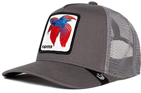 Goorin Bros. The Farm Verstellbare Mesh-Trucker-Mütze für Damen und Herren, Grau (Alpha Betta Truckin), Einheitsgröße, Einheitsgröße