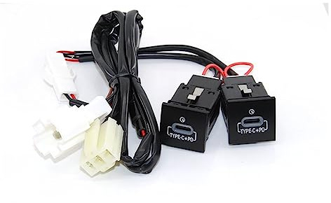 1PC presa di ricarica for auto rapida 12V / 24V presa di ricarica USB adattatore di alimentazione QC3.0 tipo PD adatto for VW adatto for Golf 6 adatto for Jetta 5 MK5 adatto for Scirocco 06-12 (Color
