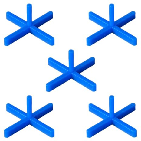 Tiled Up Tile Spacers with Arm for Correct Placement - Plastic Tile Leveling System - 2mm Grout Tile Spacer - Blue 1000 pcs Tile Levelers – 5 Corner Shaped Spacer