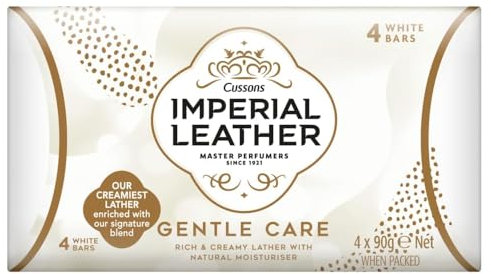 Imperial Leather Bar Soap Gentle Care, 4 x 90g, Laundry White Cream
