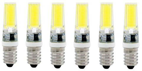 ALIVIM 6 Stück E14 220V 9W LED Glühbirne Spotlight Kronleuchter Möbel Büro Lampe Beleuchtung Innenbeleuchtung,Warm white