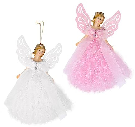 GOOHOCHY 2stücke Weihnachtsengel Puppe Zum Aufhängen Weihnachtsbaum Anhänger Fenster Dekoration Party Ornament Weihnachtsdeko Wandbehang Garten Dekoration Weihnachtsengel
